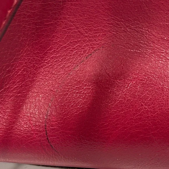 Patricia Nash Leather Calvi Handbag Crossbody in Red - Picture 14 of 15